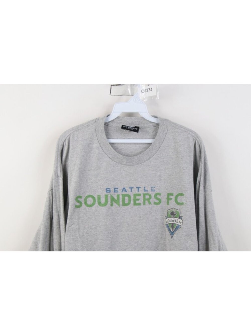 Vintage Mens 2XL Spell Out MLS Seattle Sounders FC Soccer Long Sleeve T-Shirt - Picture 2 of 13
